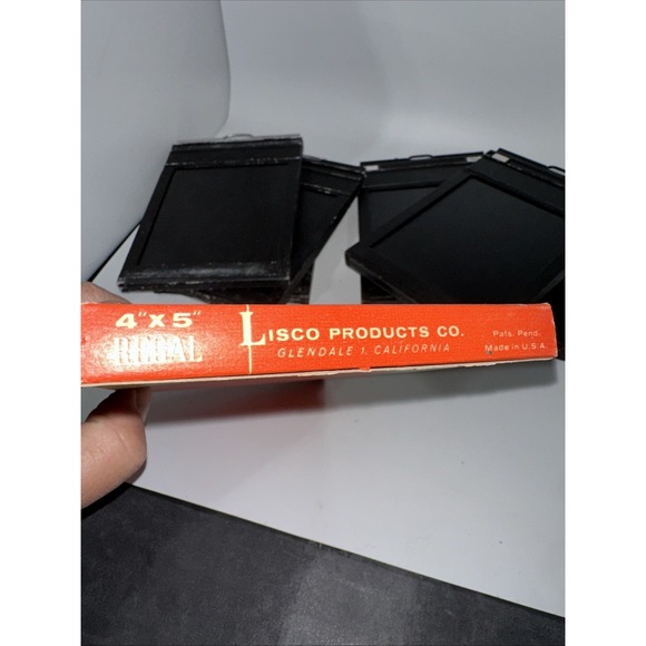 Vintage LISCO REGAL 4x5 Sheet Cut Film Holder & 6 Loose 4x5 Film Holders (F2) - Picture 4 of 7